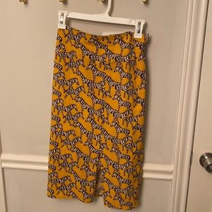 Zebra pencil skirt